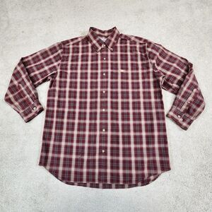 COVINGTON Men's Multi Plaid Button-Down Long Sleeve Shirt SZ M Wrinkle Free